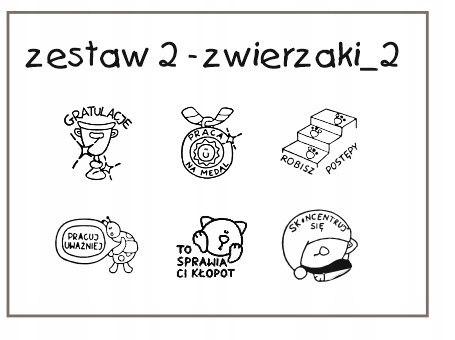 Pieczątki dla nauczycieli na AUTOMACIE WAGRAF 6szt Pieczątki dla nauczycieli na AUTOMACIE WAGRAF 6szt
