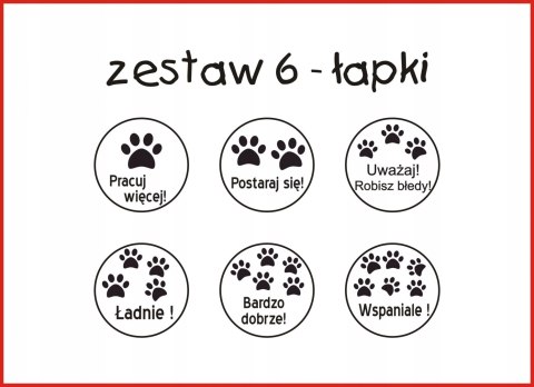 Pieczątki dla nauczycieli - 6szt Pieczątki dla nauczycieli - 6szt
