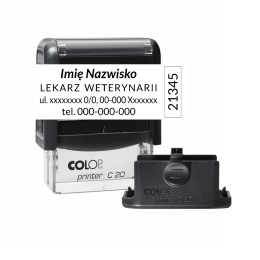 Pieczątka dla lekarza weterynarii - Colop C30 - 47x18mm