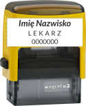 Pieczątka dla lekarza - Wagraf B2s - 37x14mm