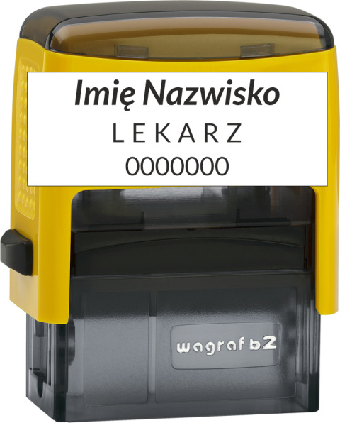 Pieczątka dla lekarza - Wagraf B2s - 37x14mm Pieczątka dla lekarza - Wagraf B2s - 37x14mm