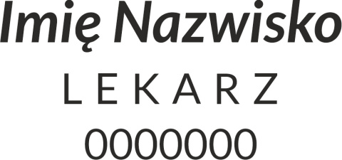 Pieczątka dla lekarza - Wagraf B2s - 37x14mm Pieczątka dla lekarza - Wagraf B2s - 37x14mm