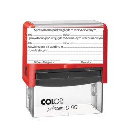 Pieczątka księgowa SPRAWDZONO POD WZGLĘDEM - 76x37mm - Colop C60